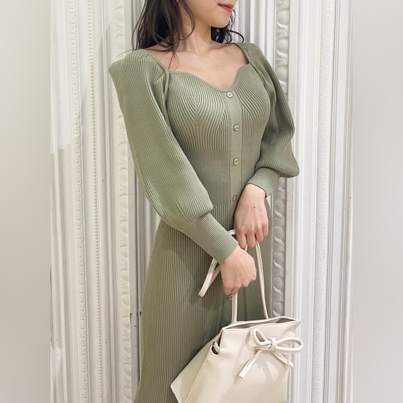 Snidel Women's SusTaina Button Front Knit Dress - Picture 6 of 9